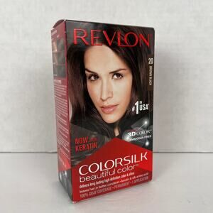 Revlon Colorsilk Hair Color Permanent 20 Brown Black Ammonia Free Keratin
